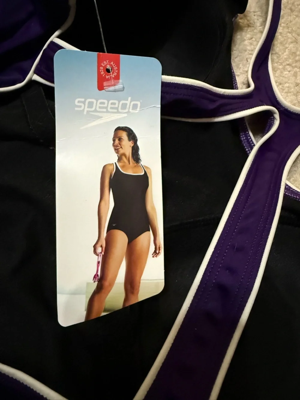 Speedo womens swimsuit NWT size 18 purple one piece